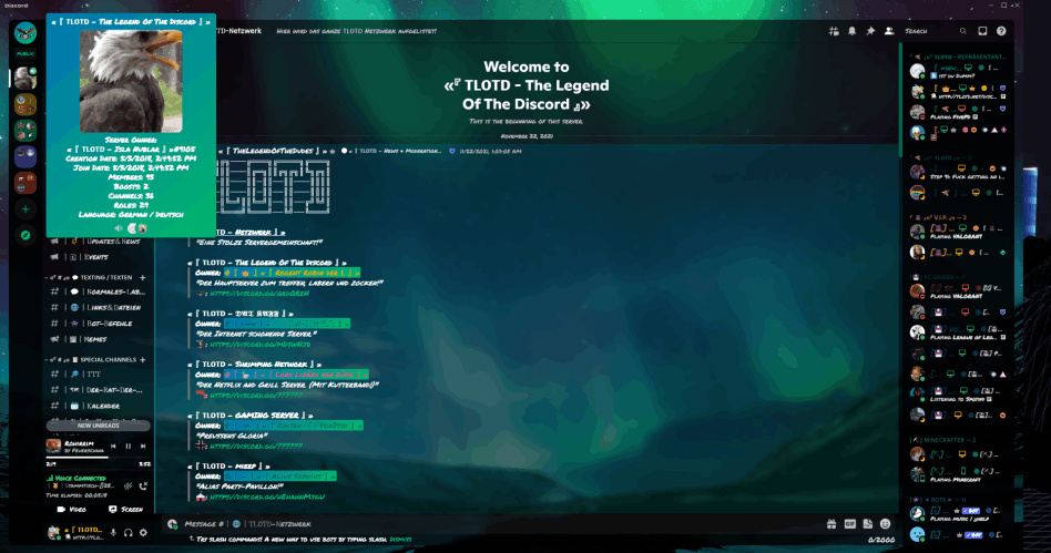 The creation of our community Discord server!